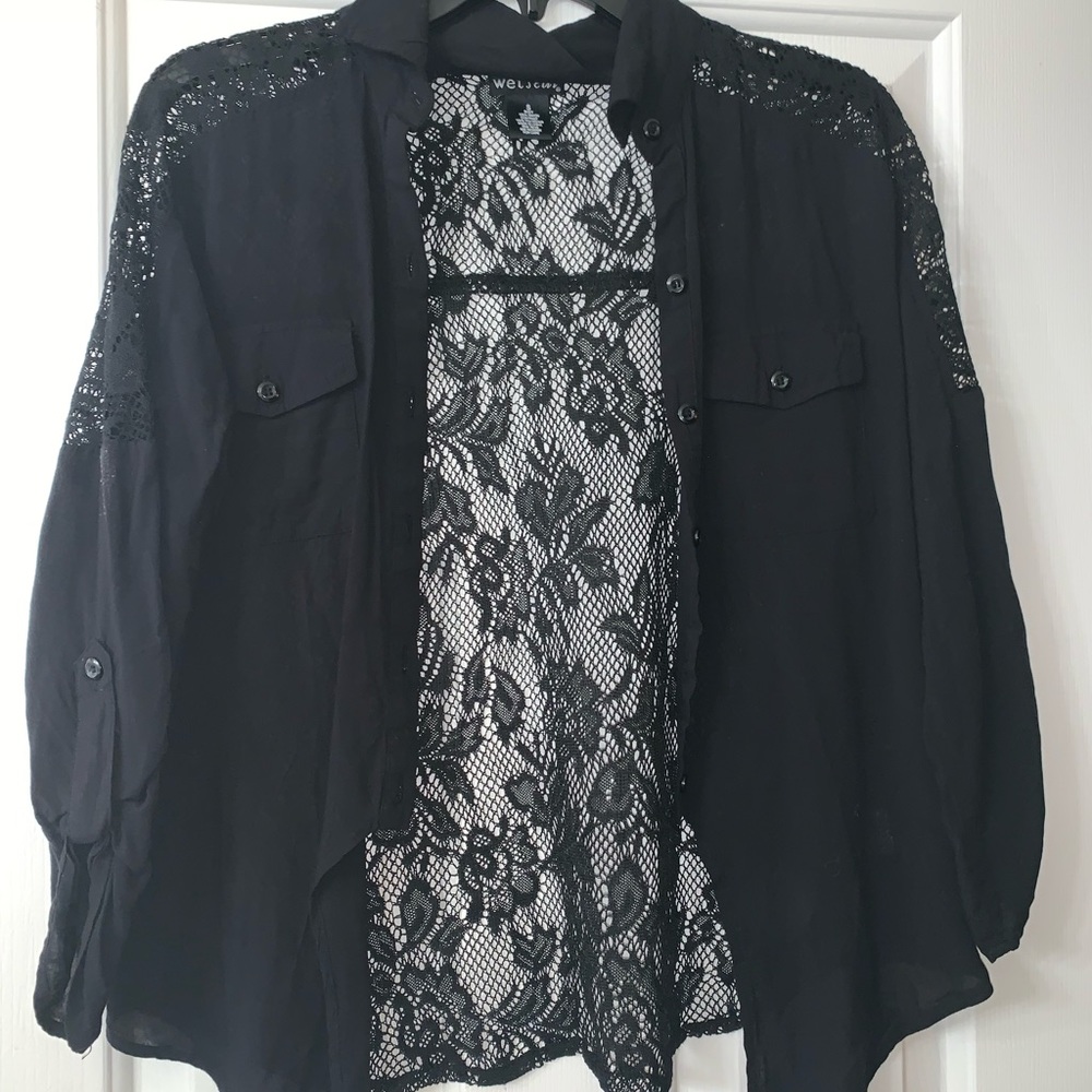 Button up crop top